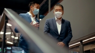 Director of Broadcasting LEUNG Ka-wing (Right) and SCMP CEO Gary LIU are featured in the launch video.