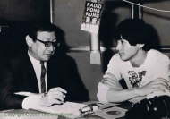 Uncle Ray interviewed Sam HUI at a studio in RTHK.
